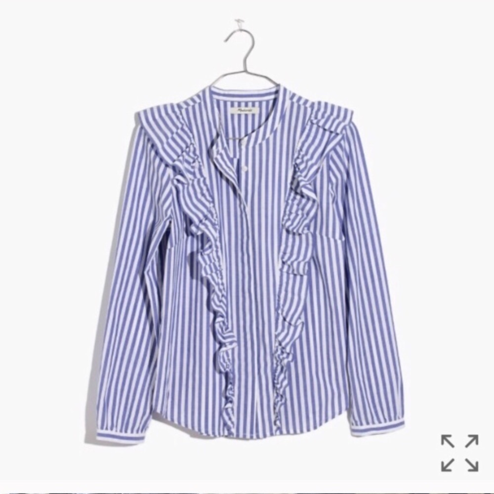 Striped button up top - Picture 5 of 8